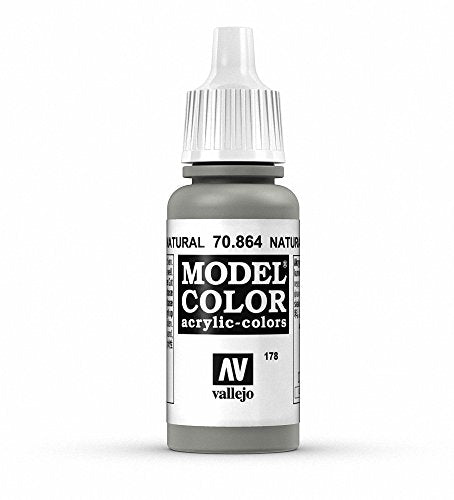 Vallejo Model Color Natural Steel Paint, 17ml