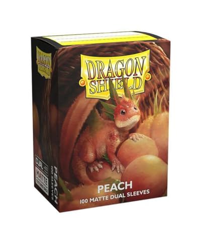 Arcane Tinmen Dragon Shield Sleeves – Matte Dual: Peach 100 CT - Magic the Gathering