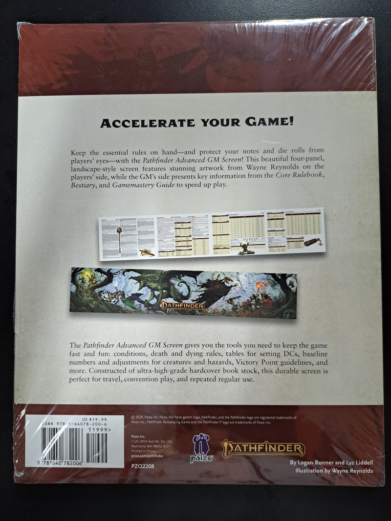 Load image into Gallery viewer, Pathfinder Advanced GM Screen (Second Edition) by Paizo
