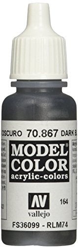 Vallejo Model Color Dark Blue Grey Paint, 17ml