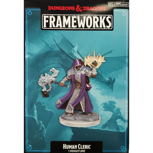Dungeons & Dragons Frameworks: Human Cleric Male Miniature Wave 1
