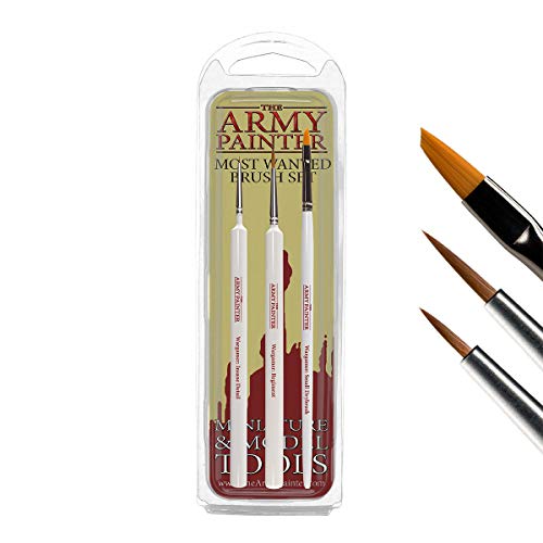 The Army Painter Most Wanted Brush Set: 3 Wargamer Brushes TL5043