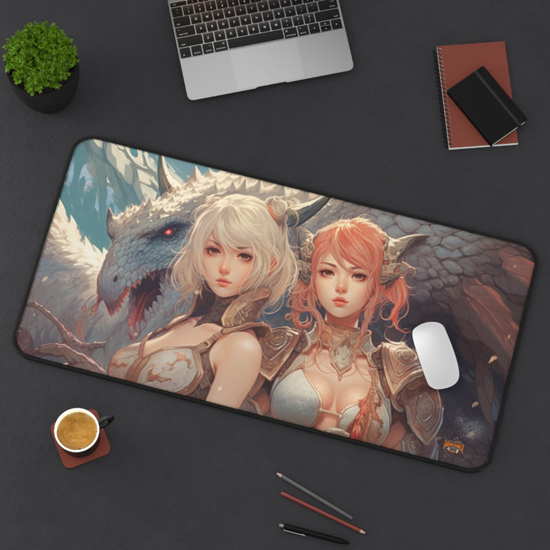 Load image into Gallery viewer, Design Series High Fantasy RPG - Female Adventurer #1 Neoprene Playmat, Mousepad for Gaming

