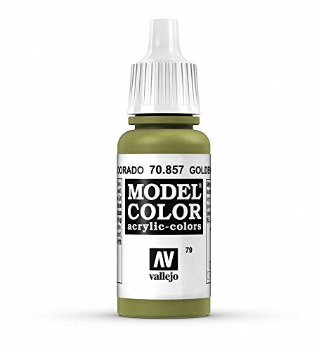 Vallejo Model Color Golden Olive Paint, 17ml