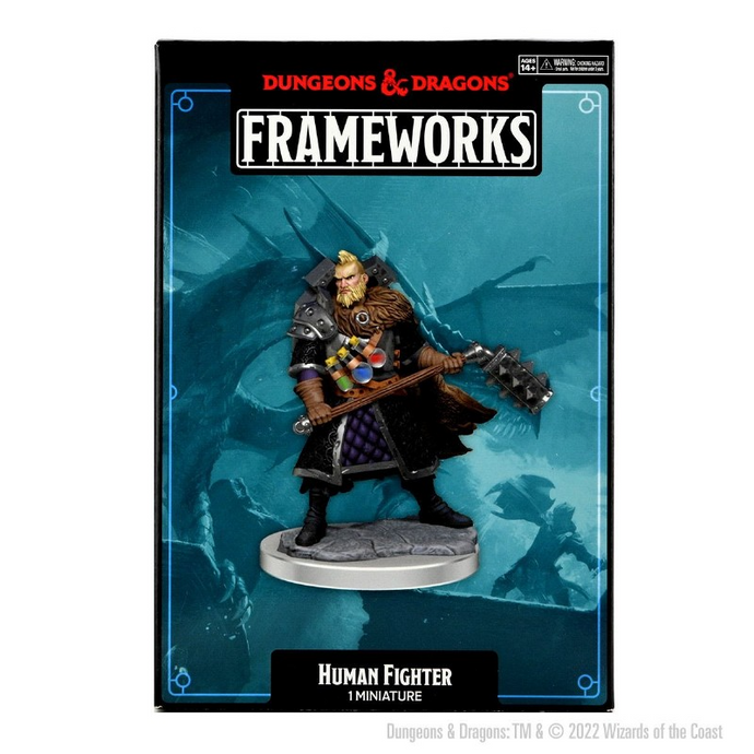 Dungeons & Dragons Frameworks: Human Fighter Male Miniature Wave 1