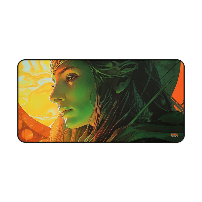 Load image into Gallery viewer, Neon Series High Fantasy RPG - Female Adventurer #4 Neoprene Playmat, Mousepad for Gaming
