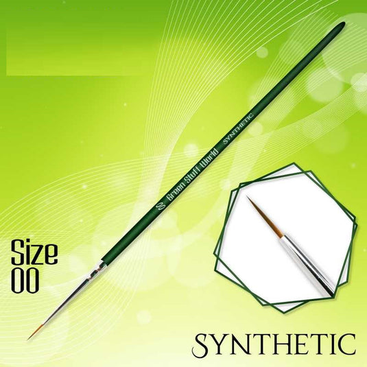 Green Stuff World for Models and Miniatures - GREEN SERIES Synthetic Brush Size 00 (2328)