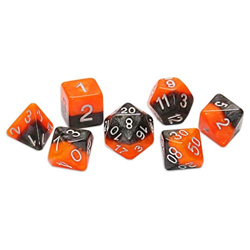 Halfsies Dice: All Hallow's Eve Orange Black