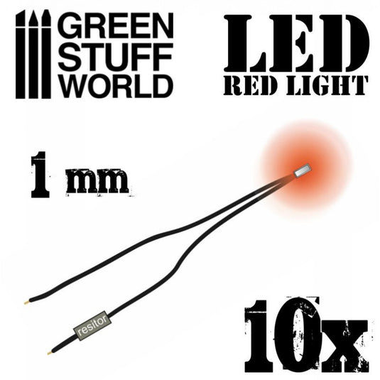 Green Stuff World for Models and Miniatures – Red LED Lights - 1mm 1384