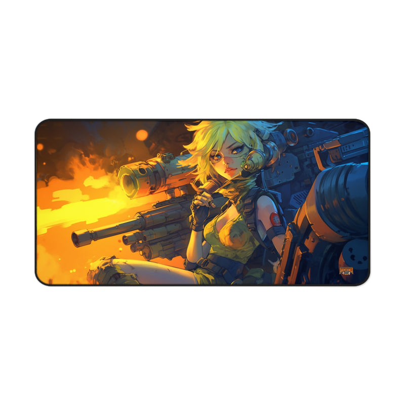 Load image into Gallery viewer, Design Series Sci-Fi RPG - Anime Punk FIghter #4 Neoprene Playmat, Mousepad for Gaming

