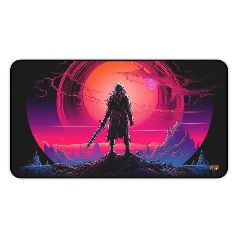 Load image into Gallery viewer, Neon Series High Fantasy RPG - Male-Female Adventurer #4 Neoprene Playmat, Mousepad for Gaming, RPGs, Card Games, Nerdy Gift Idea, M
