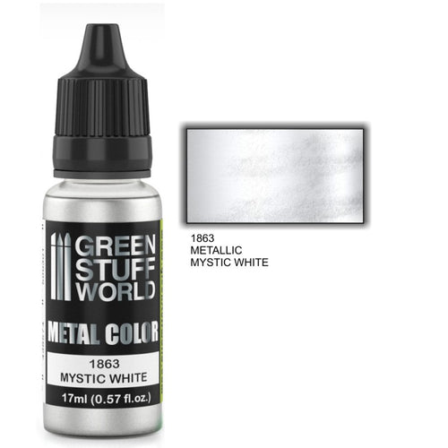 Green Stuff World - Metallic Paint Mystic White 1863 for Models and Miniatures