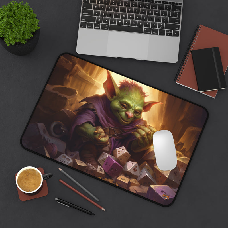 Load image into Gallery viewer, Design Series High Fantasy RPG - Dice Goblin #5 Neoprene Playmat, Mousepad for Gaming, RPGs, Card Games
