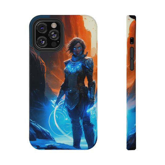 Fantasy Series Impact-Resistant Case for iPhone and Samsung Mobile Phones  - Female Mage Adventurer