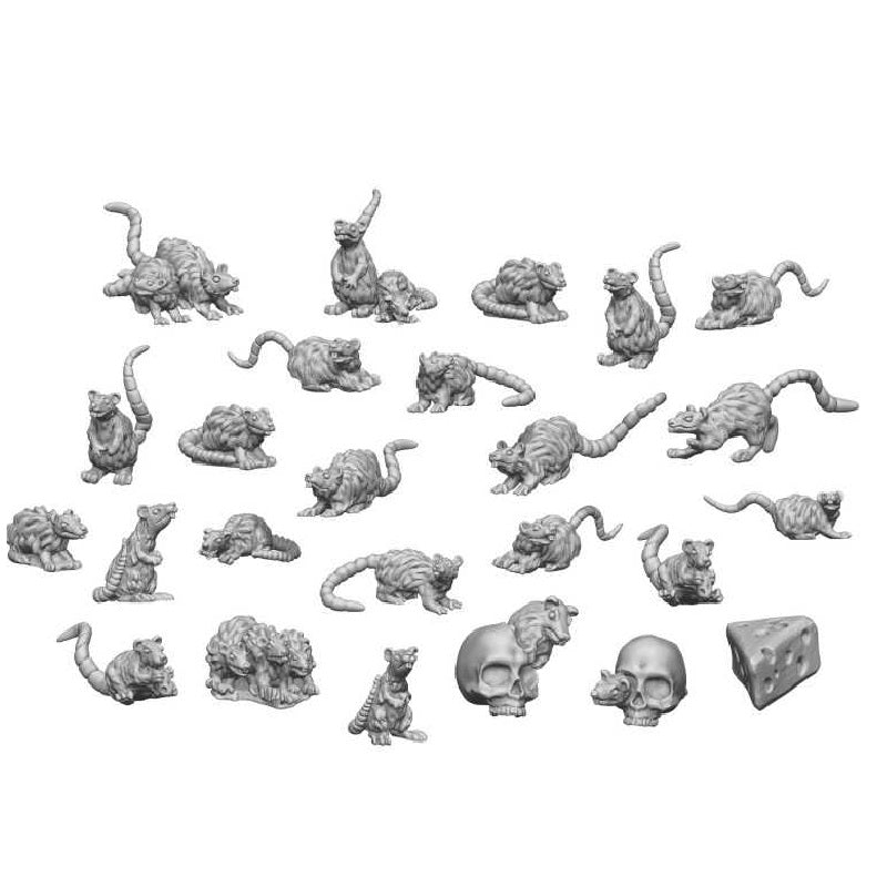 Load image into Gallery viewer, Green Stuff World for Models &amp; Miniatures 3D Printed Set - Small Rats 3508
