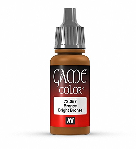 Vallejo Game Color Bright Bronze Paint, 17ml