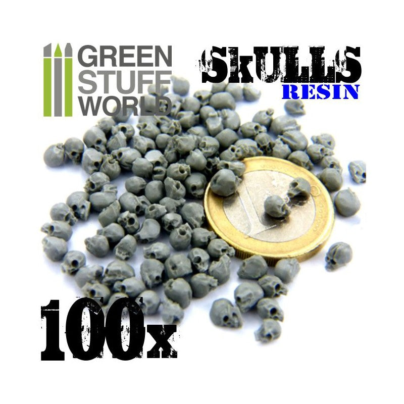 Load image into Gallery viewer, Green Stuff World 100x Resin Skulls 1343
