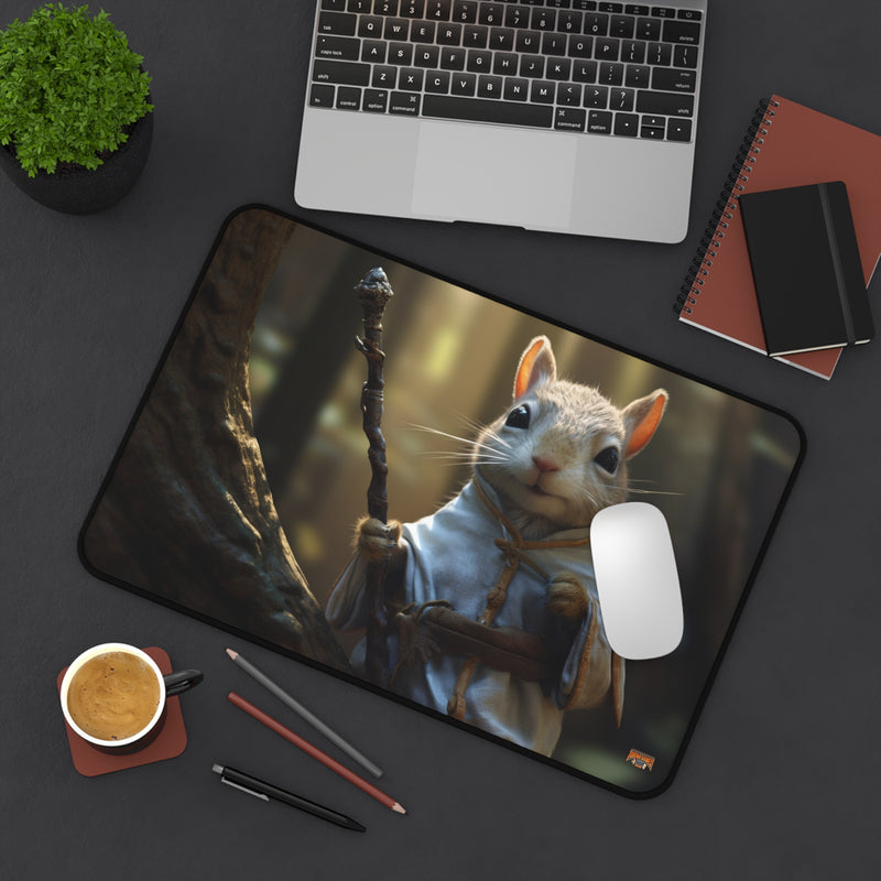 Load image into Gallery viewer, Design Series High Fantasy RPG - Squirrel Adventurer #1 Neoprene Playmat, Mousepad for Gaming, RPGs, Card Games

