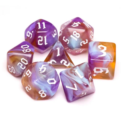Foam Brain Games Amethyst Sunset RPG Dice Set FBG2376 - Cobbco