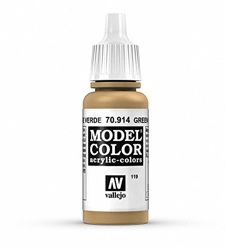 Vallejo Model Color Acrylic Paint, Green Ochre 17ml