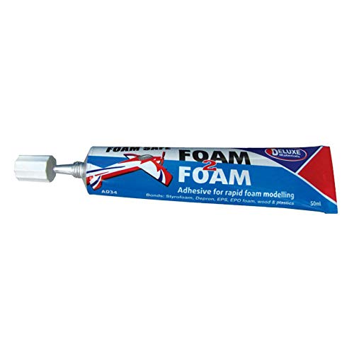 DELUXE MATERIALS Foam 2 Foam, Foam Safe Glue, 50ml: EPO, EPS, Wood, DLMAD34