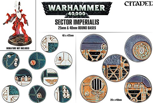 Games Workshop Citadel Sector Imperialis 25mm and 40mm Round Bases 66-92