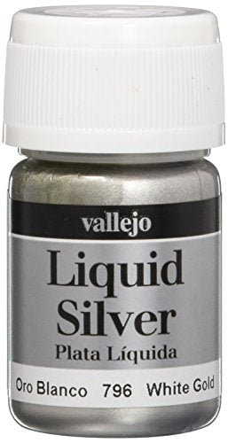 Vallejo Model Color Liquid Silver White Gold Paint, 35ml