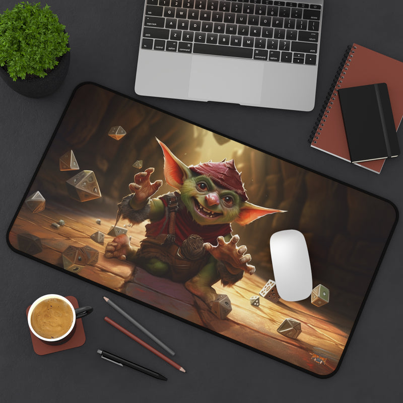 Load image into Gallery viewer, Design Series High Fantasy RPG - Dice Goblin #3 Neoprene Playmat, Mousepad for Gaming, RPGs, Card Games
