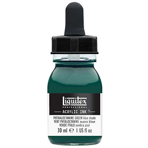 Liquitex Professional Acrylic Ink 1-oz jar, Phthalocyanine Green (Blue Shade)