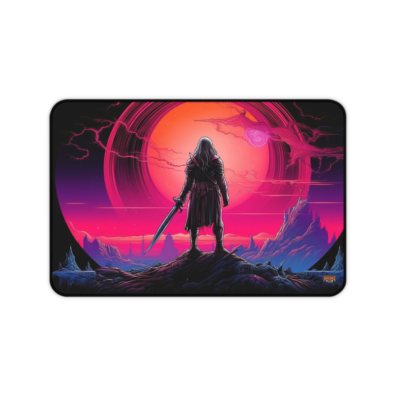 Load image into Gallery viewer, Neon Series High Fantasy RPG - Male-Female Adventurer #4 Neoprene Playmat, Mousepad for Gaming, RPGs, Card Games, Nerdy Gift Idea, M
