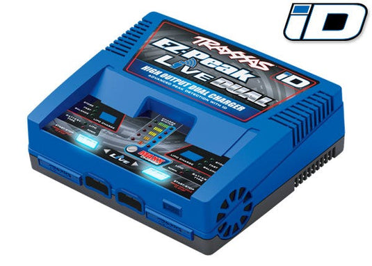 Traxxas 2973 EZ Peak Live Dual, 200W Multi-Chemistry 4s / 8s Charger with ID, Blue