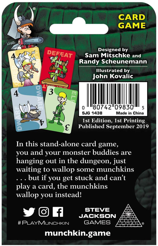 Munchkin Mighty Monsters with Five Hard to Find Promo Cards for Classic Munchkin