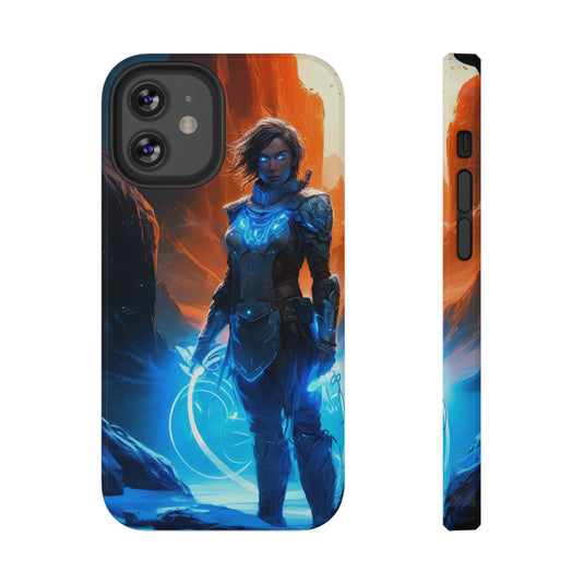 Fantasy Series Impact-Resistant Case for iPhone and Samsung Mobile Phones  - Female Mage Adventurer