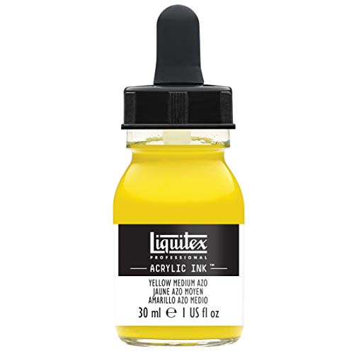 Liquitex 4260412 Yellow Medium AZO Professional Acrylic Ink 1-oz jar