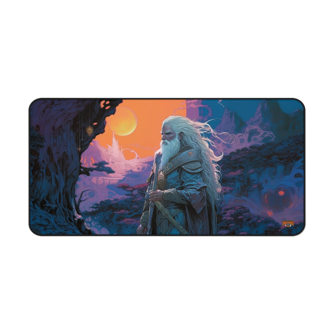 Neon Series High Fantasy RPG - Male Adventurer #2 Neoprene Playmat, Mousepad for Gaming