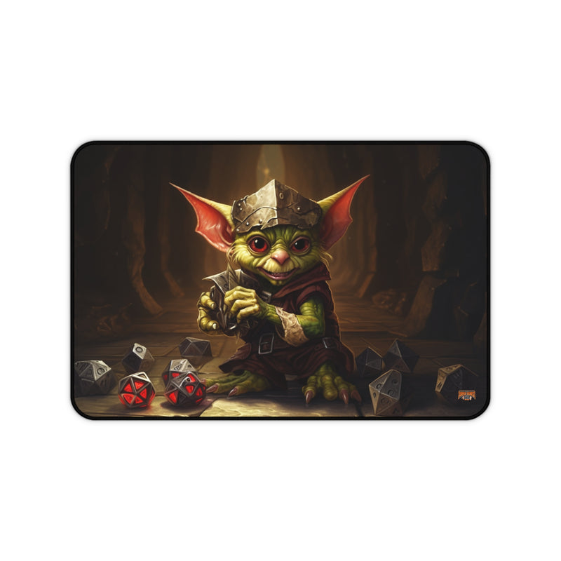 Load image into Gallery viewer, Design Series High Fantasy RPG - Dice Goblin #1 Neoprene Playmat, Mousepad for Gaming, RPGs, Card Games
