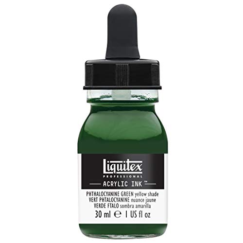 Liquitex Professional Acrylic Ink 1-oz jar, Phthalocyanine Green (Yellow Shade)