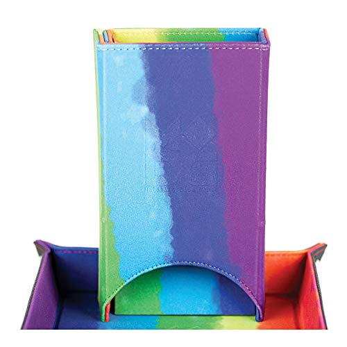 Velvet Fold Up Dice Tower - Rainbow