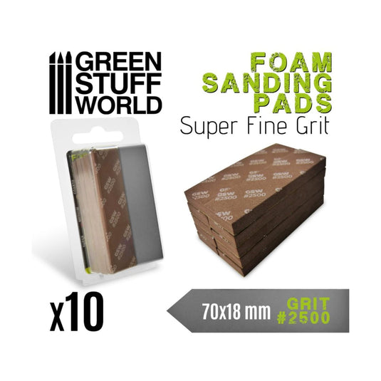 Green Stuff World for Models and Miniatures Foam Sanding Pads 2500 grit 10775 - Cobbco