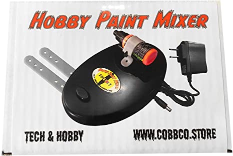 Tech & Hobby Paint Mixer Shaker for Modeling Acrylic Paints, Tattoo Ink, Gel Polish, Enamels (Black)…