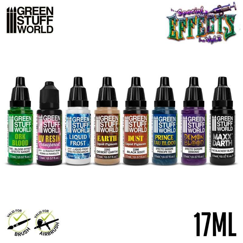 Load image into Gallery viewer, Green Stuff World Paint Set - Special Effects Vol. 2 Featuring Darth Black 98.9 Light Absorption - Cobbco
