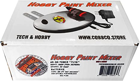 Tech & Hobby Paint Mixer Shaker for Modeling Acrylic Paints, Tattoo Ink,  Gel Polish, Enamels (Black)…