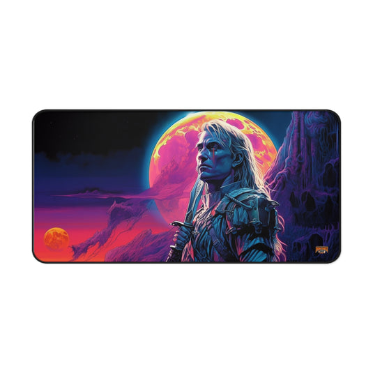 Neon Series High Fantasy RPG - Male Adventurer #1 Neoprene Playmat, Mousepad for Gaming