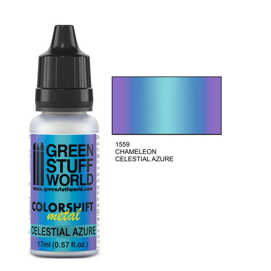 Green Stuff World - Chameleon Metal Paint Celestial Azure 1559 for Models and Miniatures