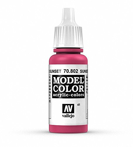 Vallejo Model Color Sunset Red Paint, 17ml