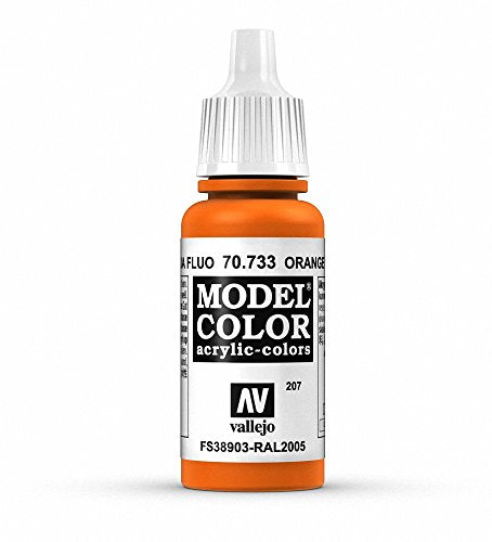 Vallejo Model Color Orange Fluorescent Paint, 17ml