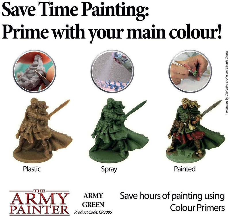 Load image into Gallery viewer, The Army Painter Primer Army Green 400ml Acrylic Spray for Miniature Painting
