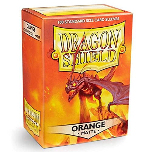 Load image into Gallery viewer, Arcane Tinman AT-11013 Dragon Shield Sleeves - Matte Orange Card Sleeves 63x88mm
