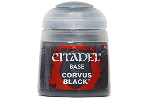 Games Workshop Citadel Base Acrylic Paint: Corvus Black (12ml) 21-44