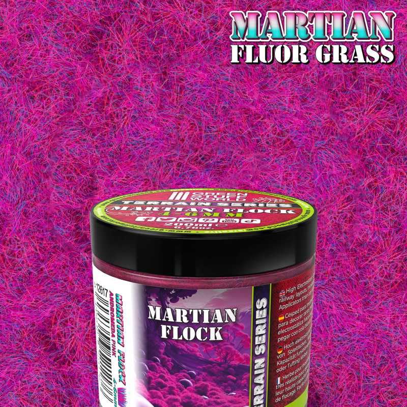 Load image into Gallery viewer, Green Stuff World Martian Fluor Grass - 200ml Flocking for Basing Miniatures and Terrain
